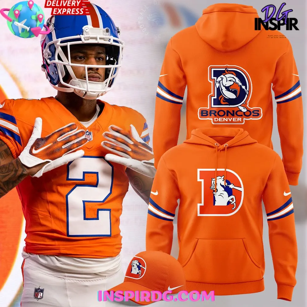 -Denver Broncos Retro Orange Crush 2024 Hoodie