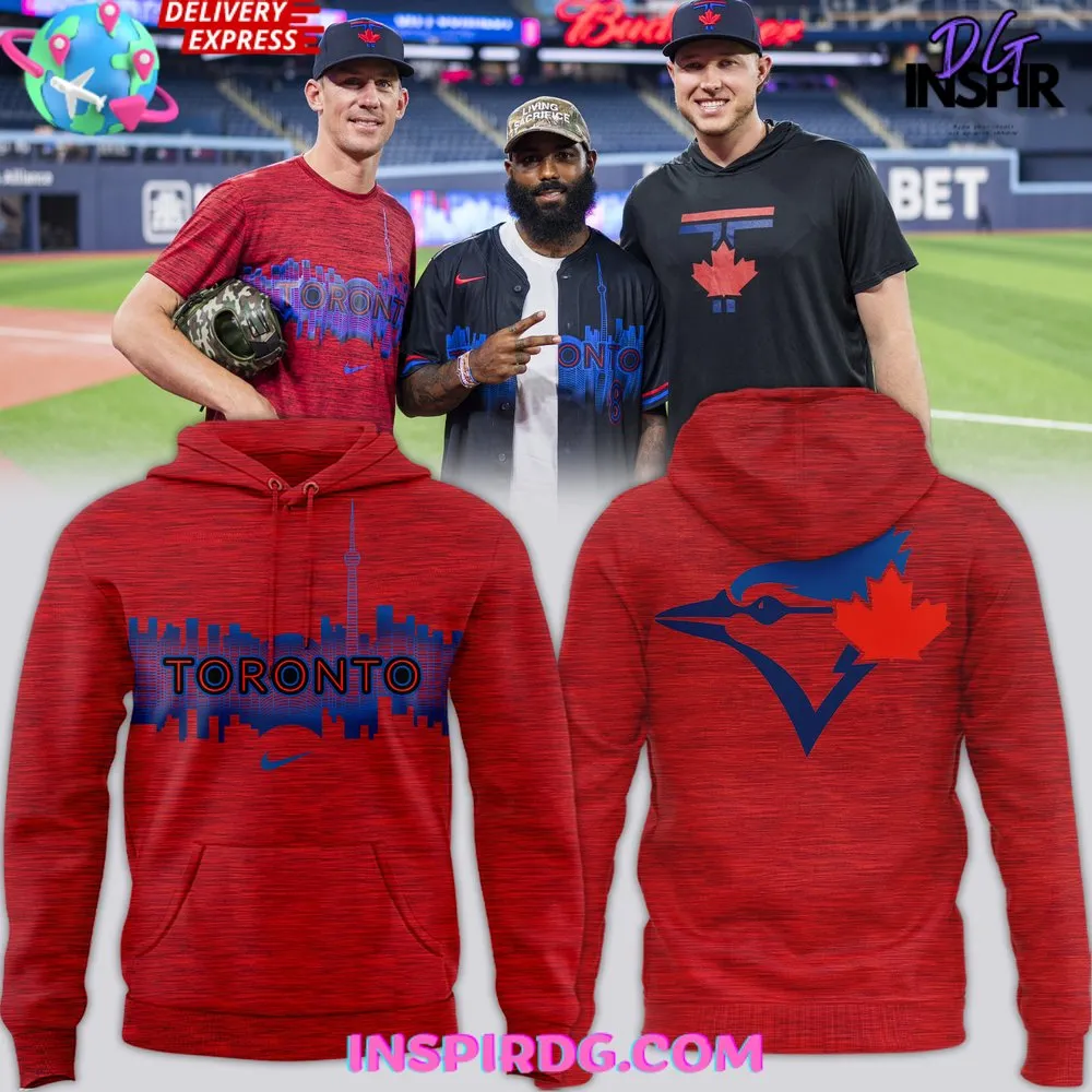 -Special Toronto Blue Jays Baseball Team Red Hoodie