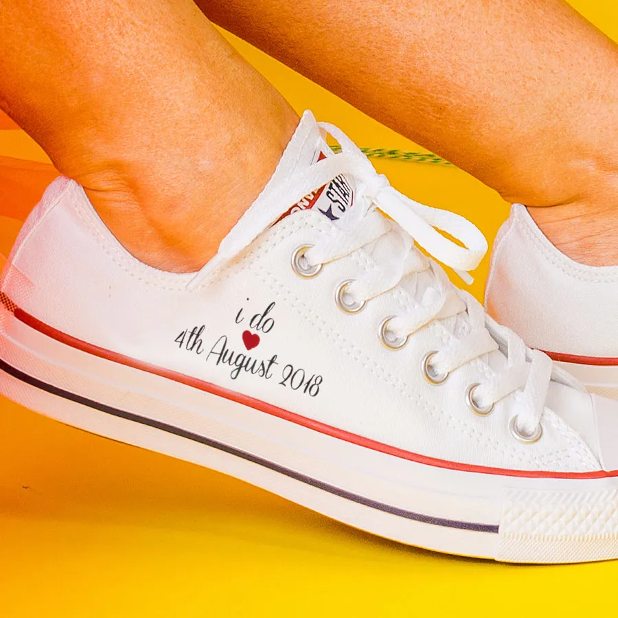 ‘I Do’ Bride Converse Classic OX Wedding Converse