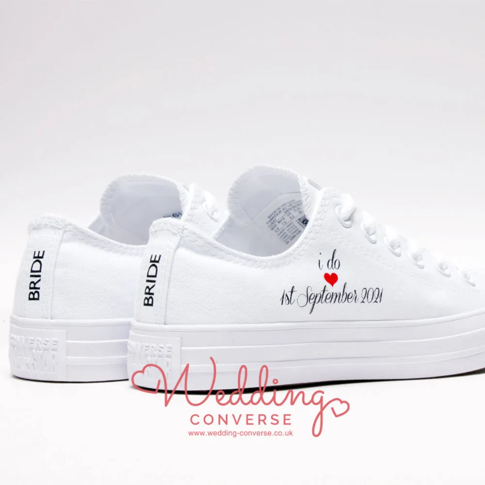 ‘I Do’ Bride Converse Classic OX Wedding Converse