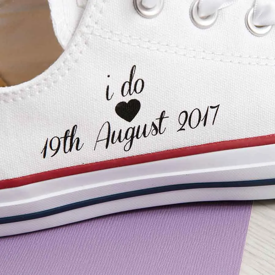 ‘I Do’ Bride Converse Classic OX Wedding Converse