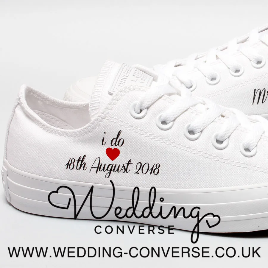 ‘I Do’ Bride Converse Classic OX Wedding Converse