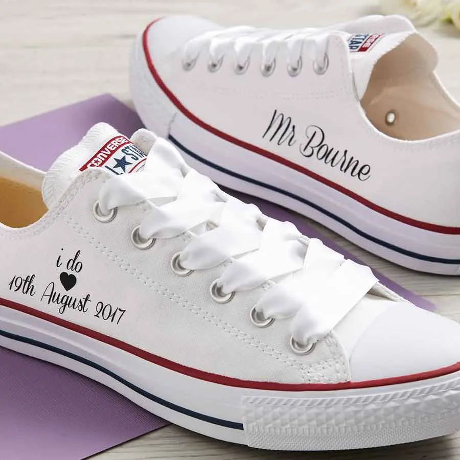 ‘I Do’ Bride Converse Classic OX Wedding Converse