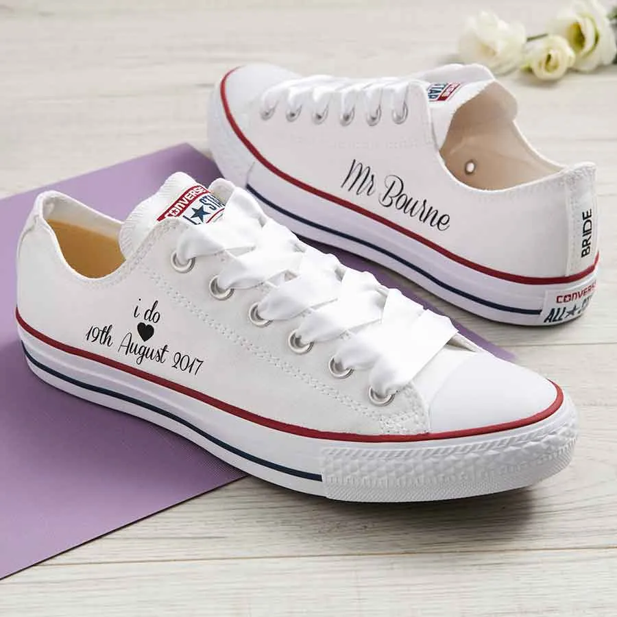 ‘I Do’ Bride Converse Classic OX Wedding Converse