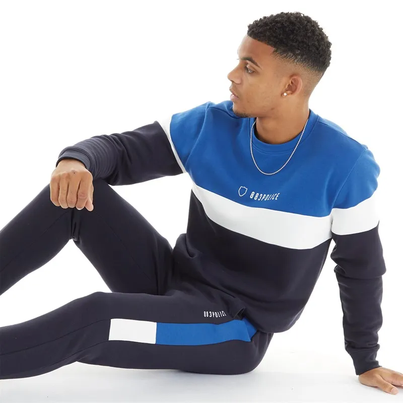 883 Police Mens Riyad Tracksuit Navy/Electric Blue/White