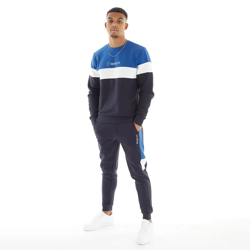 883 Police Mens Riyad Tracksuit Navy/Electric Blue/White