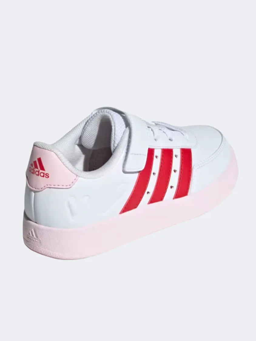 Adidas Breaknet 2 PsGirls Sportswear Shoes White/Scarlet/Pink