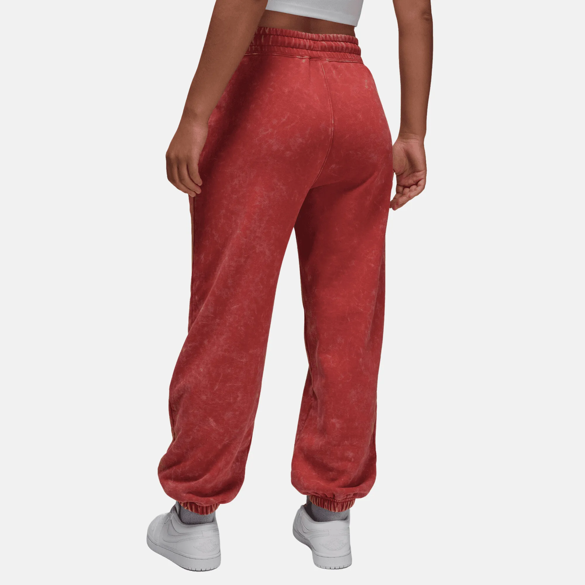 Air Jordan Women's Flight Fleece Dune Red Washed Fleece Pants