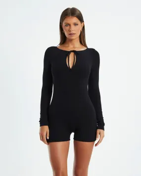 Alice In The Eve Kayla Stretch Plunge Romper Black