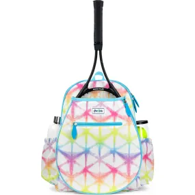 Ame & Lulu Jr Love Tennis Backpack, Rainbow Shibori