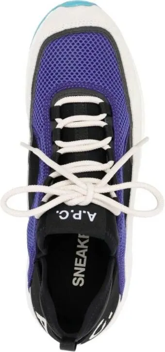 A.P.C. Run Around colour-block low-top sneakers Blue