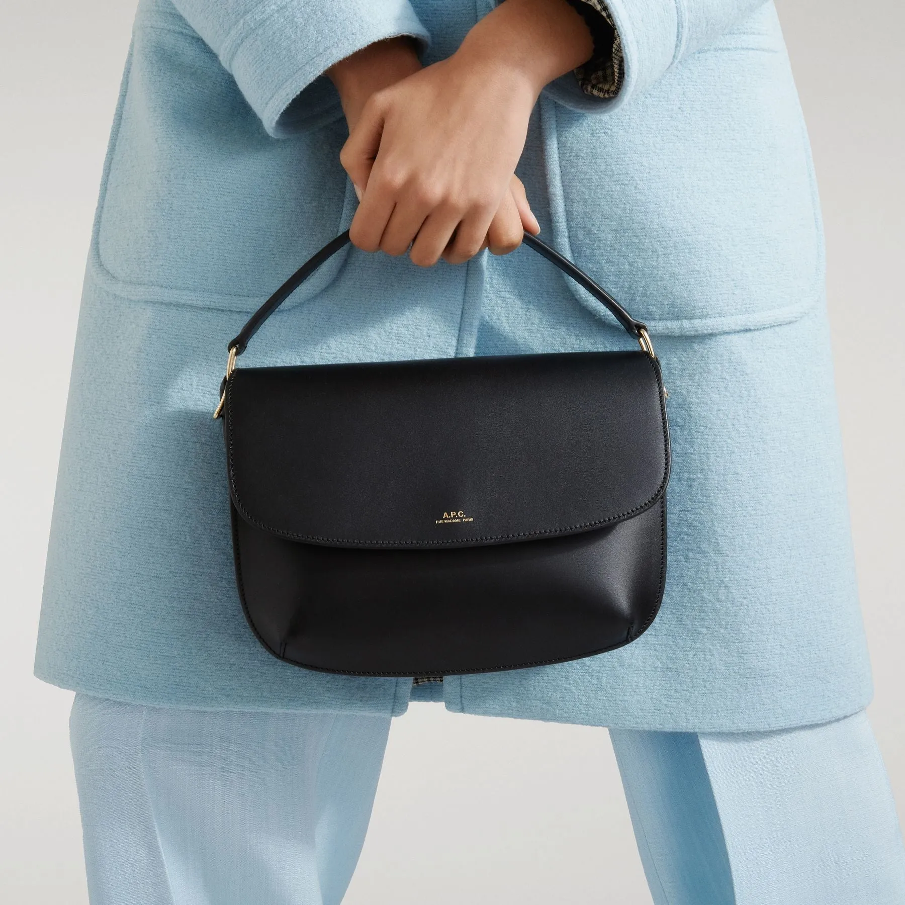 A.P.C.  Sarah Bag in Black Leather