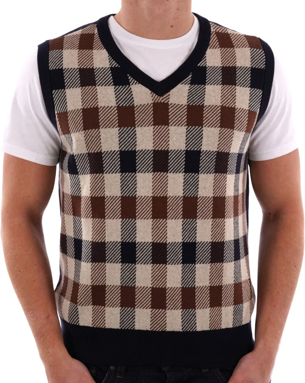 Aquascutum Macro Check Tank Top 