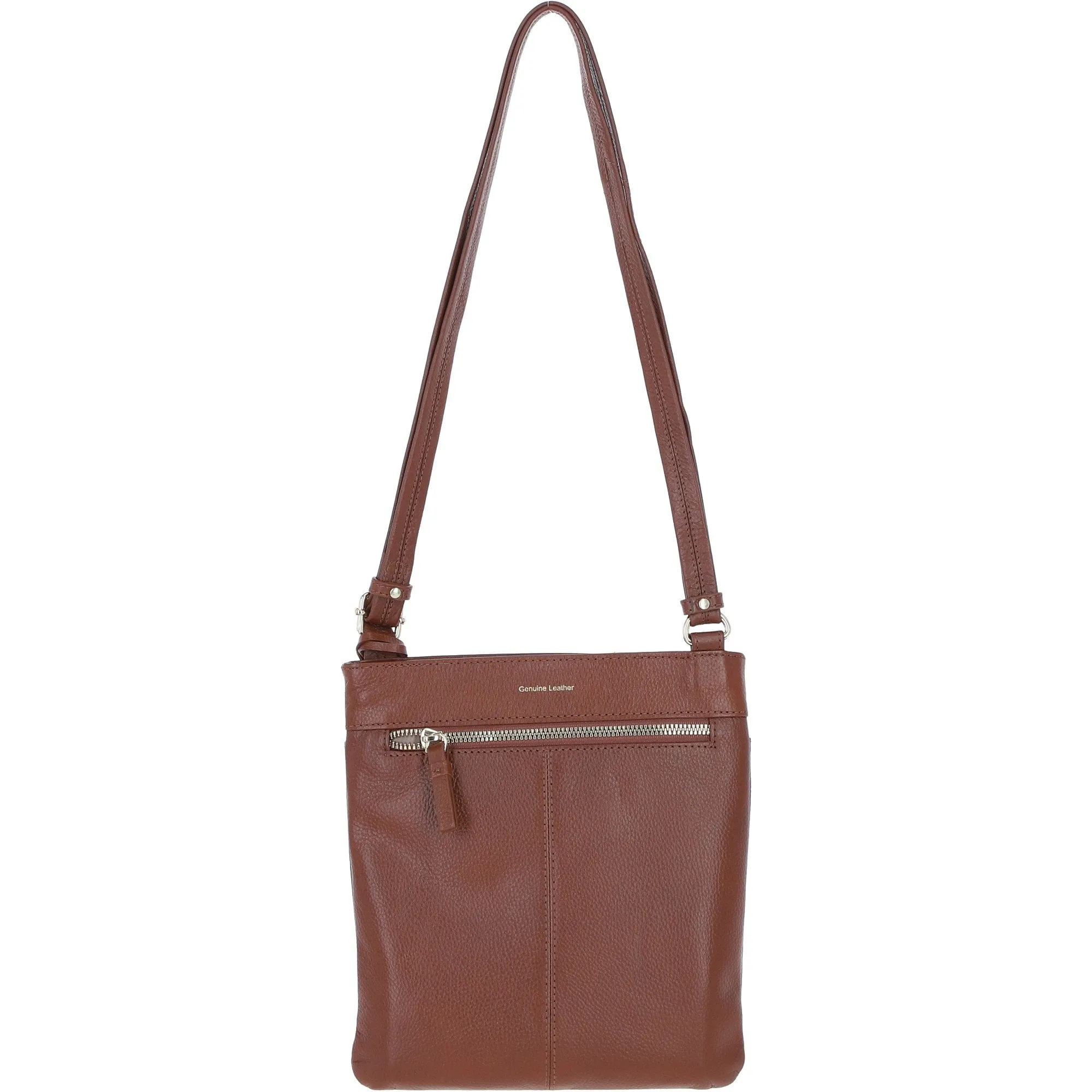 Ashwood Leather Smart Tab Cross Body Bag 2 Tone Tan: 63621/Tab