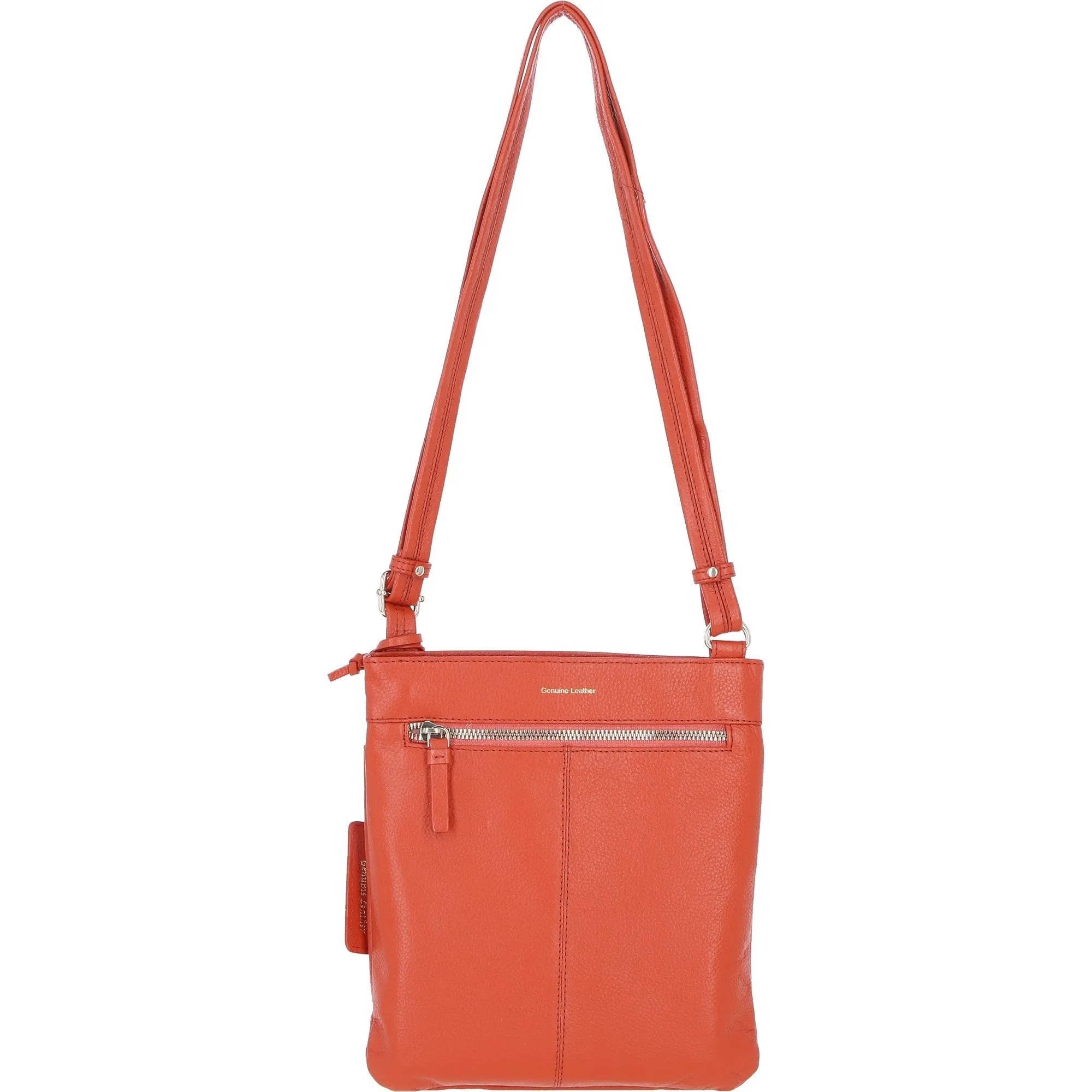 Ashwood Leather Smart Tab Cross Body Bag Burnt Orange: 63621/Tab