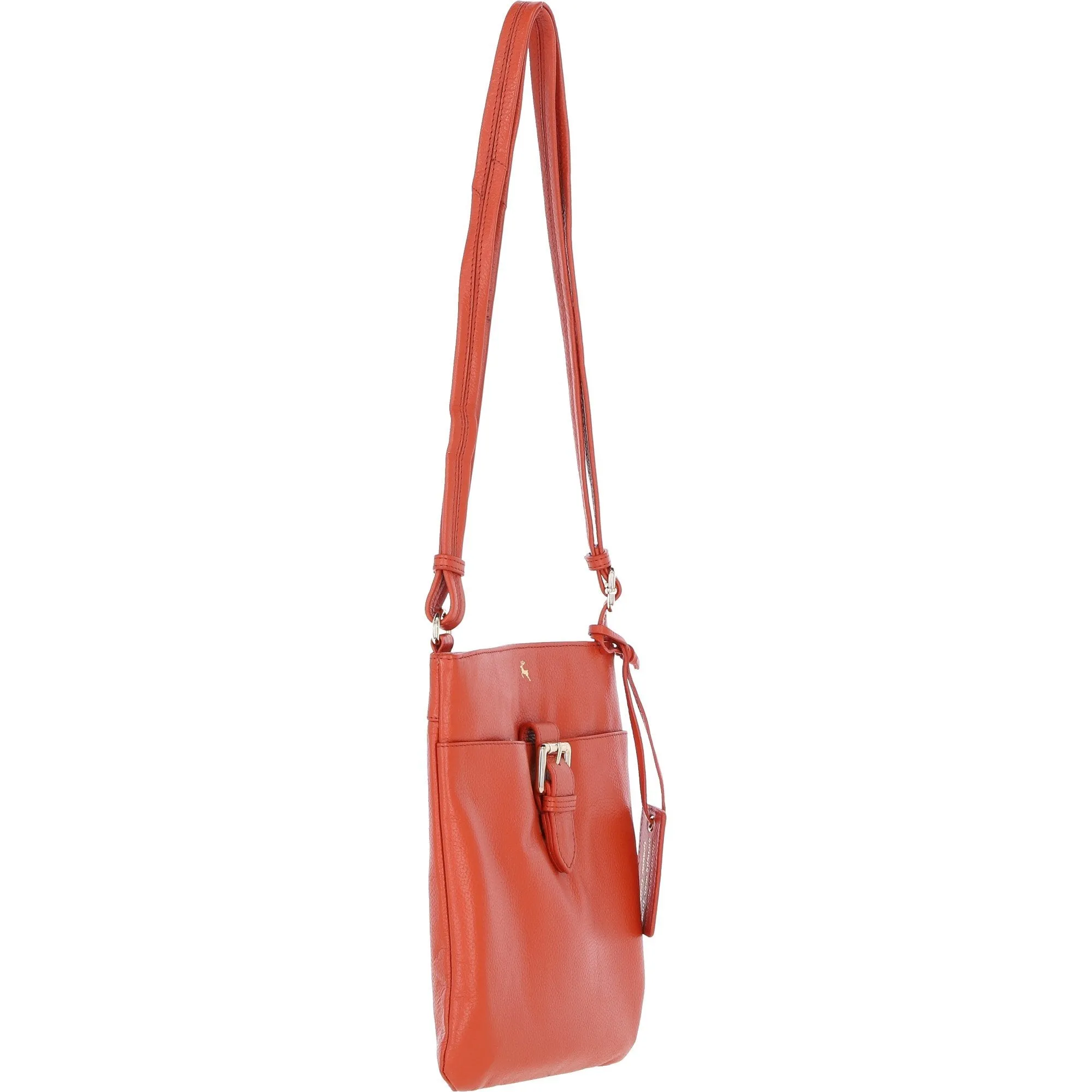 Ashwood Leather Smart Tab Cross Body Bag Burnt Orange: 63621/Tab