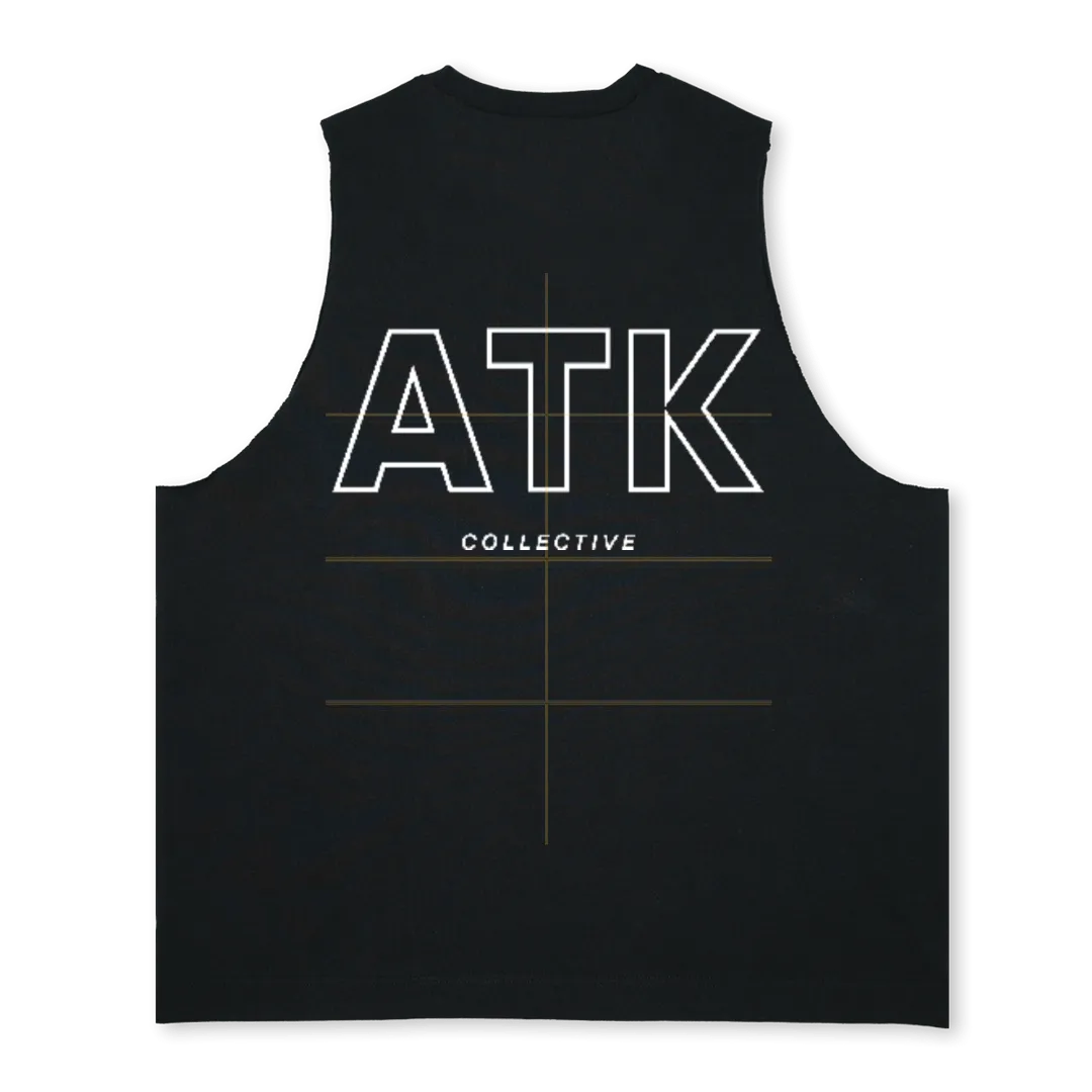 ATKVEST Deep Black Oversized Vest.