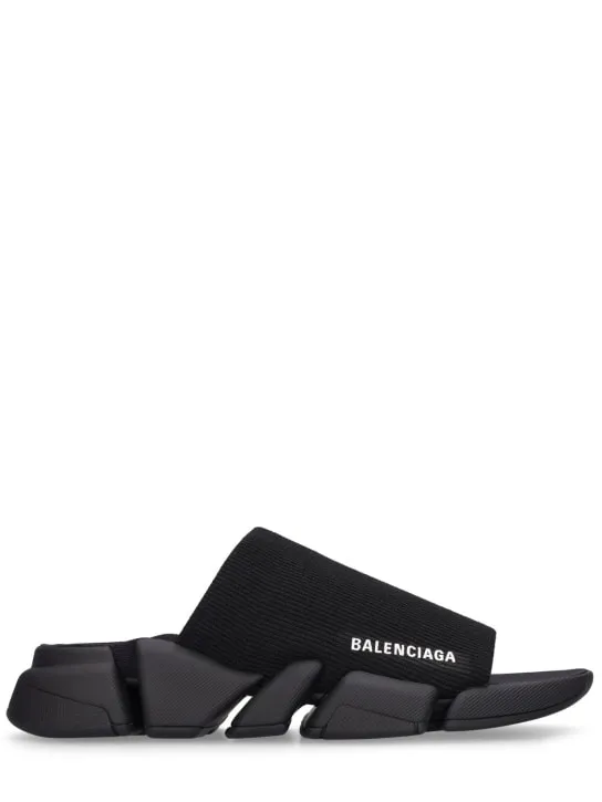 Balenciaga   30mm Speed 2 knit slide sandals 