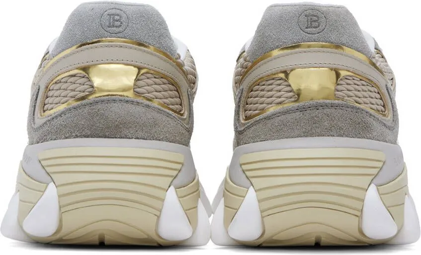 Balmain B-East panelled sneakers Neutrals