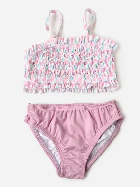     BE ELIZABETH  Girls' Smocked Bikini Set    