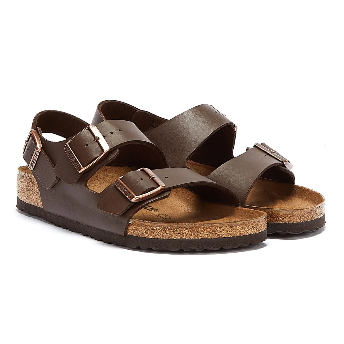 Birkenstock Milano Birko Flor Dark Brown Narrow Sandals