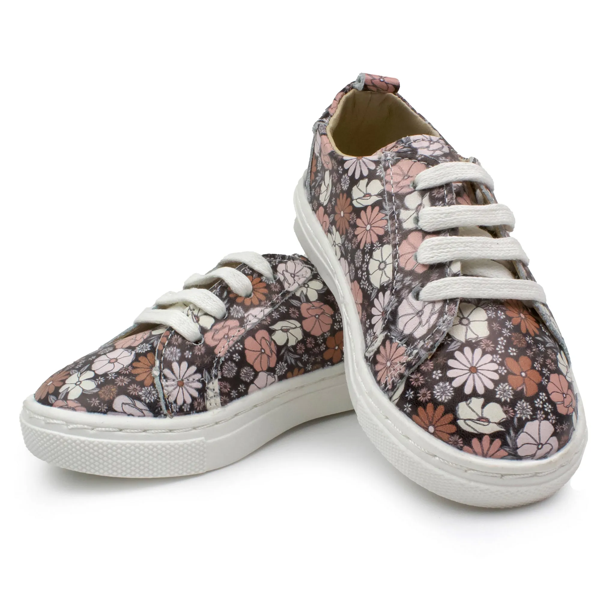 Black Floral - Low Top Sneakers