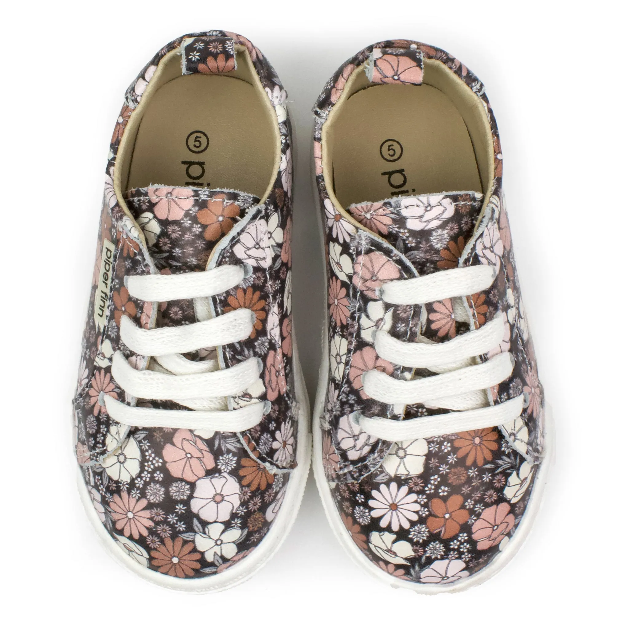 Black Floral - Low Top Sneakers