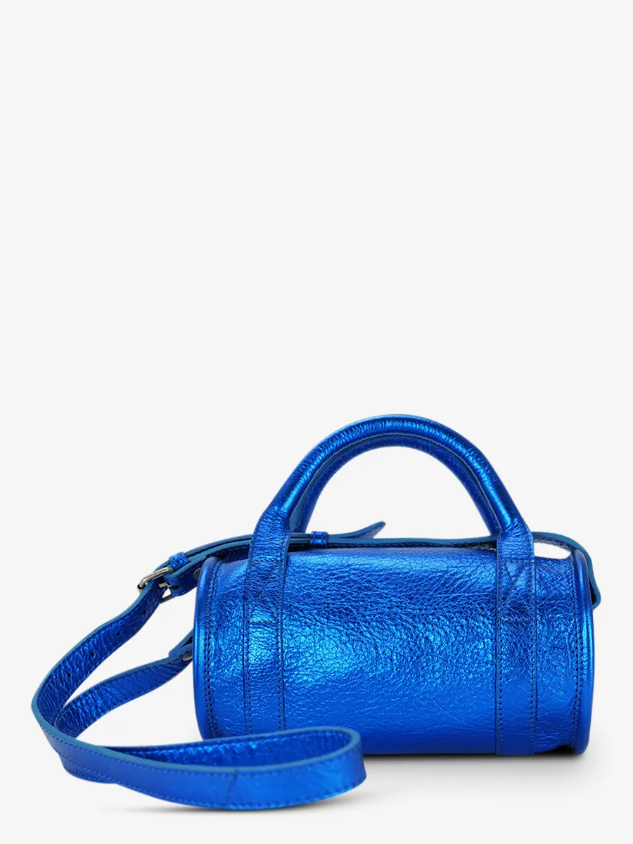 Blue Leather Cross-body Bag for Woman - Charlie Electric Blue | PAUL MARIUS