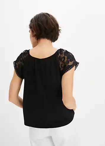 bonprix Broderie Sleeve Tunic | Grattan