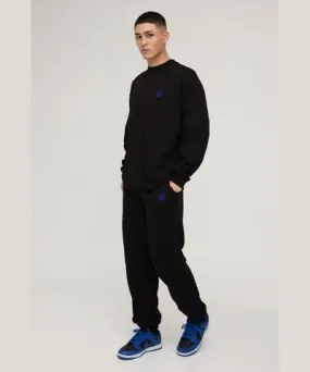 boohooMAN Mens B Embroidered Sweat Tracksuit