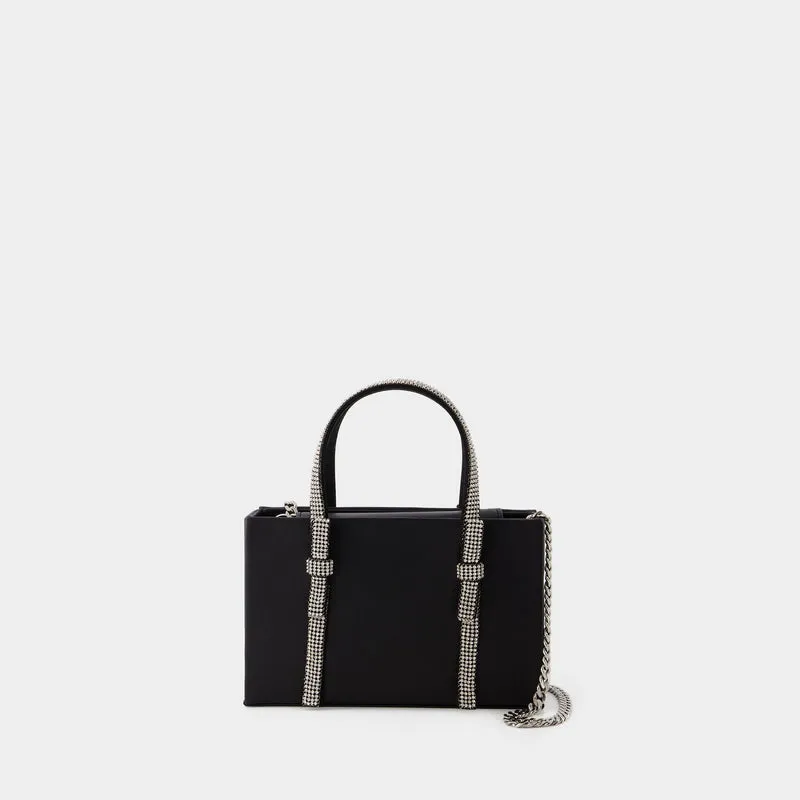 Bow Midi Bag - Kara - Leather - Black