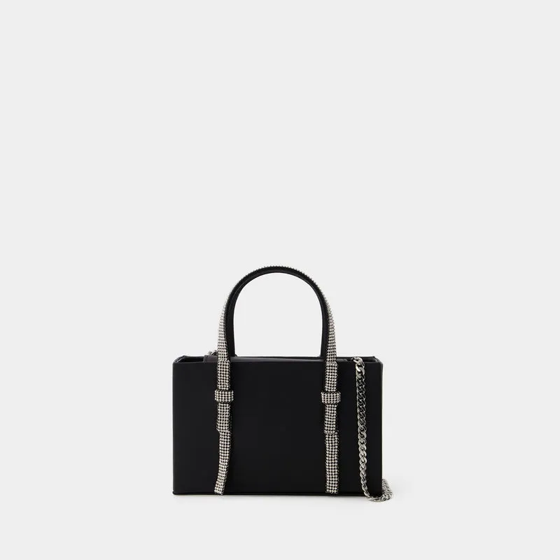 Bow Midi Bag - Kara - Leather - Black