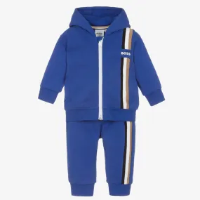 Boys Blue Logo Tracksuit