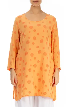 Bubble Melon Orange Silk Cotton Tunic