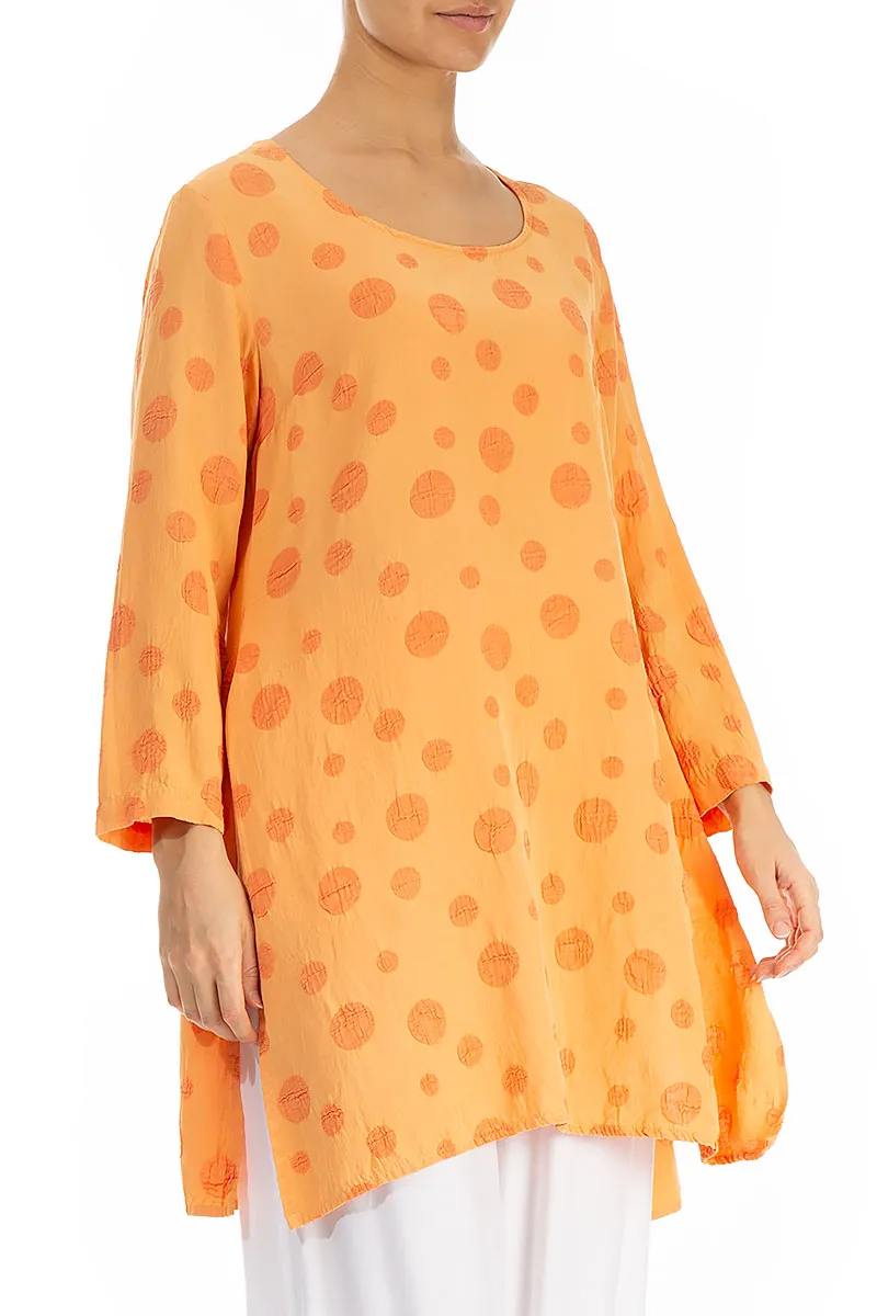 Bubble Melon Orange Silk Cotton Tunic