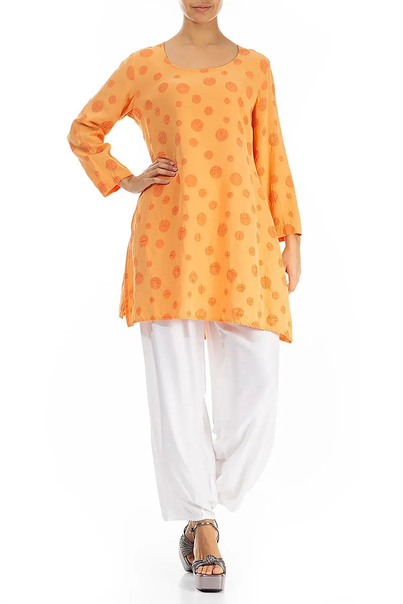 Bubble Melon Orange Silk Cotton Tunic