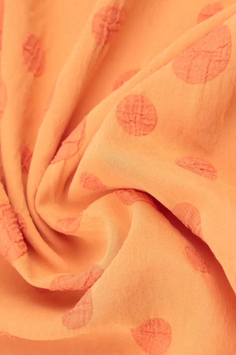 Bubble Melon Orange Silk Cotton Tunic