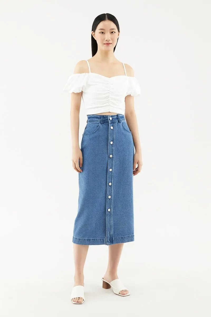 Camara Denim Midi Skirt