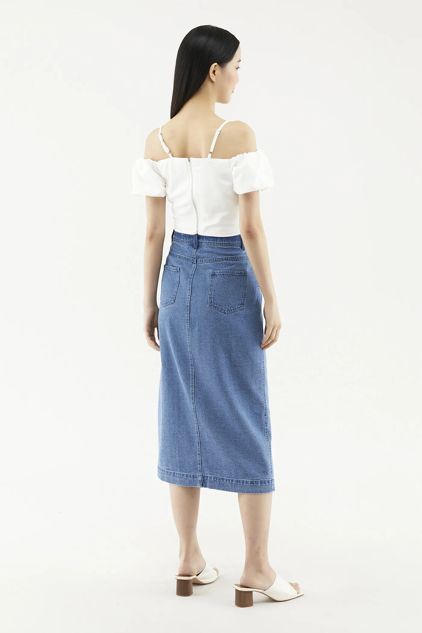 Camara Denim Midi Skirt