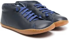 Camper Kids lace-up leather mid-top sneakers Blue