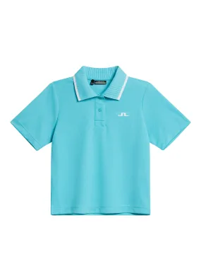 Carina Jacquard Polo / Blue Curacao