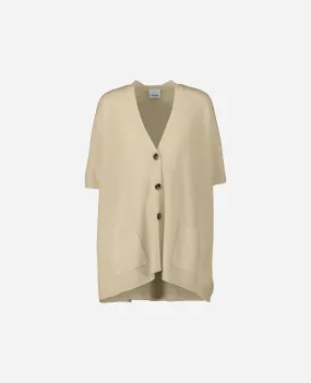 Cashmere blend vest in beige