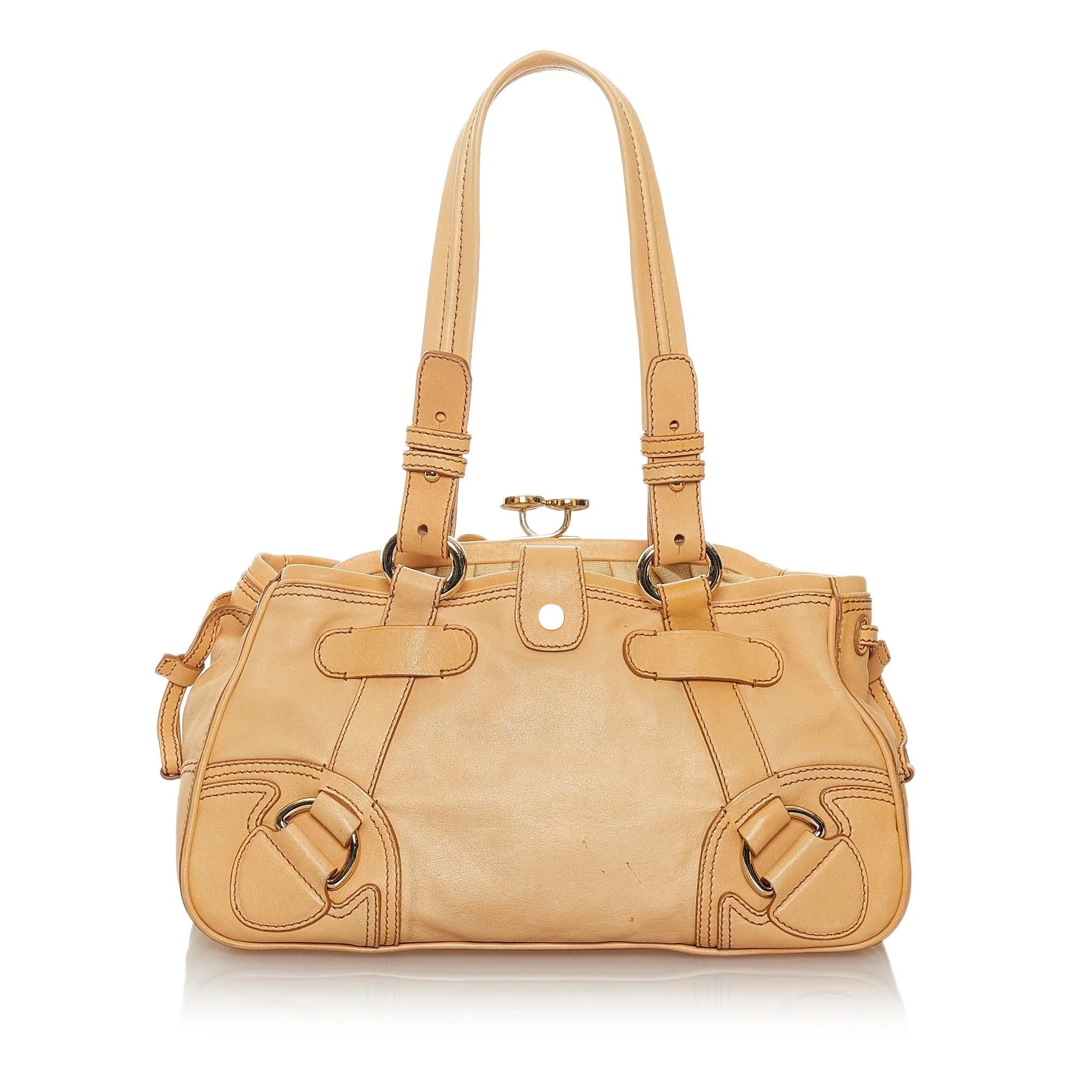 Celine Leather Shoulder Bag (SHG-27371)