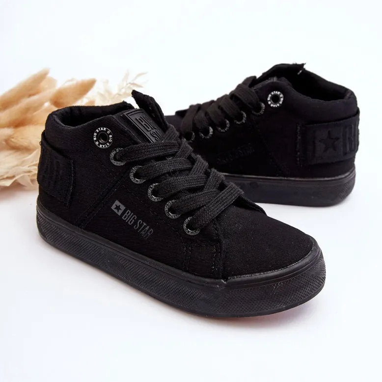 Children's Classic High Sneakers Big Star LL374001 Black