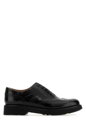 Church's Black Leather Burwood Lace Up Shoes