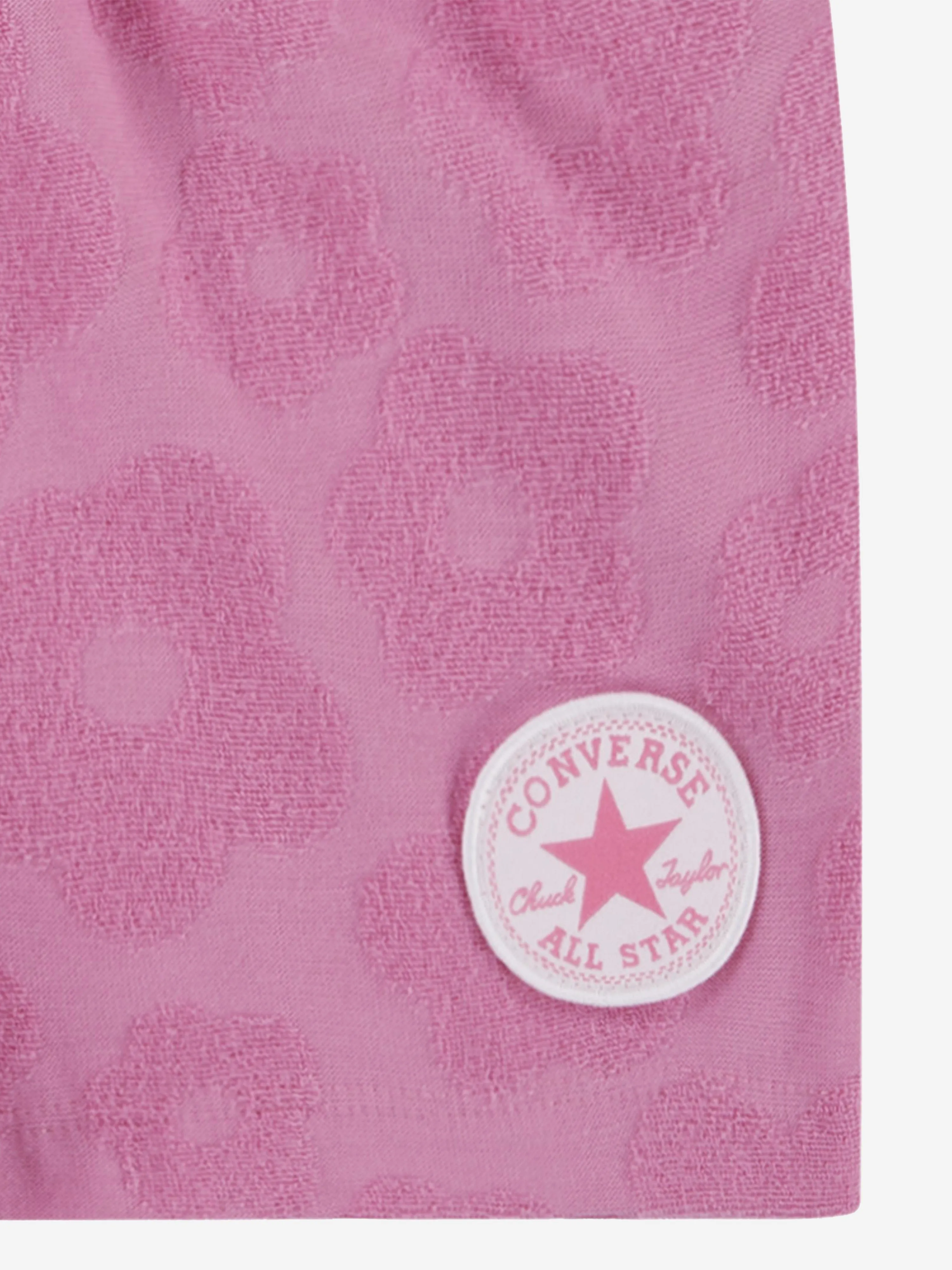 Converse Girls Floral Jacquard Short Set in Pink