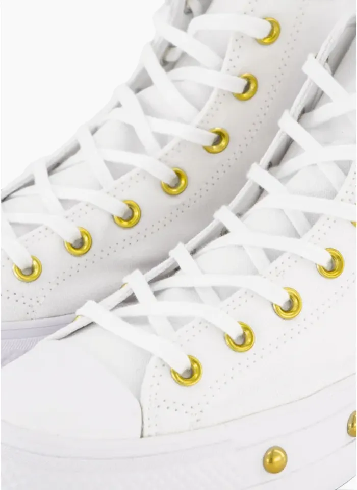 Converse Gold Stud White Lift Shoe