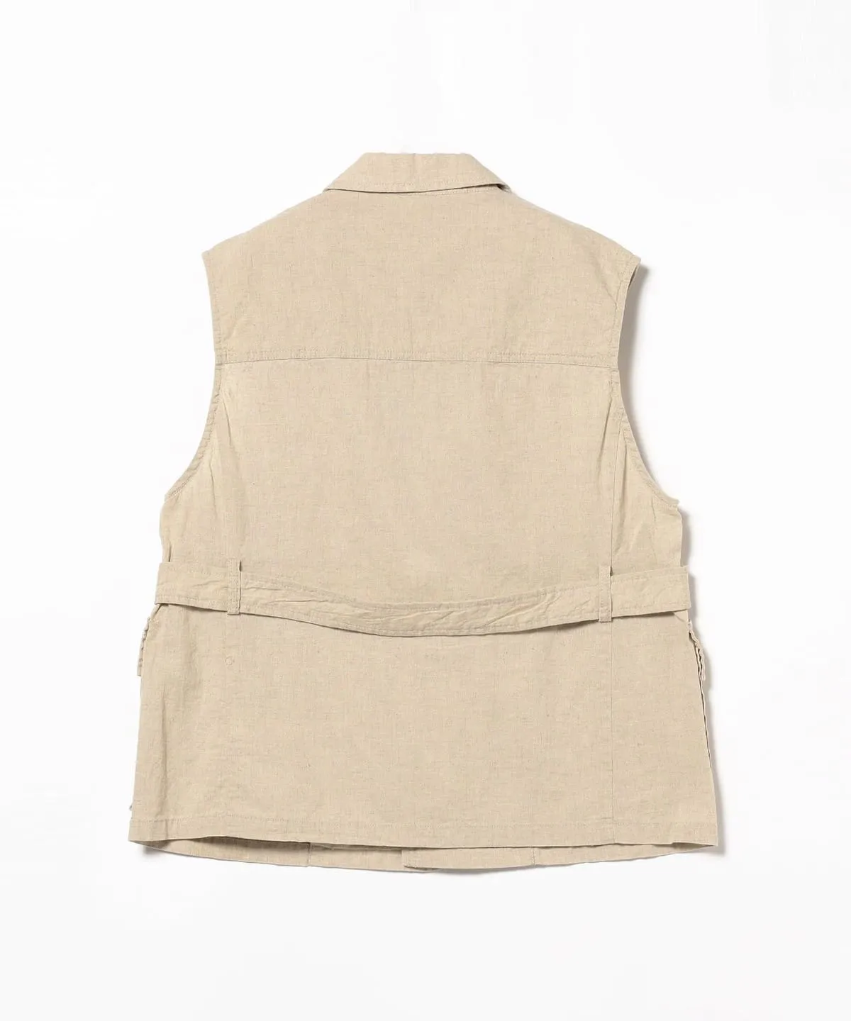 Cotton Linen Norfolk Vest - Beige