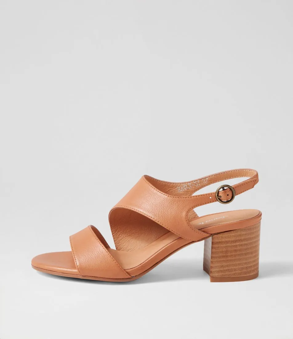 DIANA FERRARI Rawly Dark Tan Natural Leather Sandals