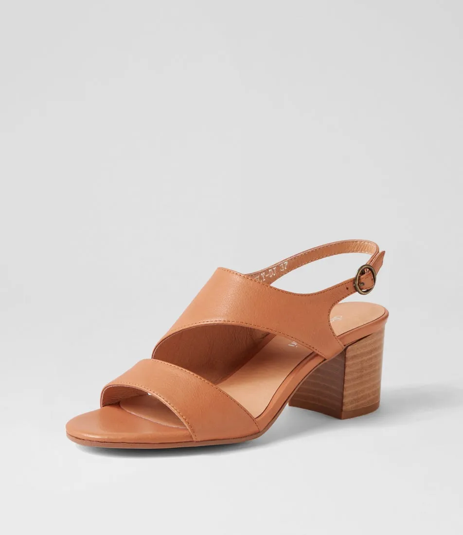 DIANA FERRARI Rawly Dark Tan Natural Leather Sandals